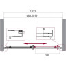 Душевая дверь 100 см BELBAGNO UNO UNO-195-BF-1-100-C-Cr