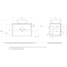 Тумба со столешницей и накладной раковиной BELBAGNO KRAFT 80 KRAFT80RT-KEPMNO-1077-SET
